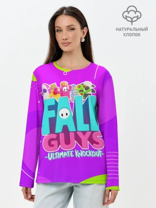 Лонгслив женский. Хлопок / Fall Guys