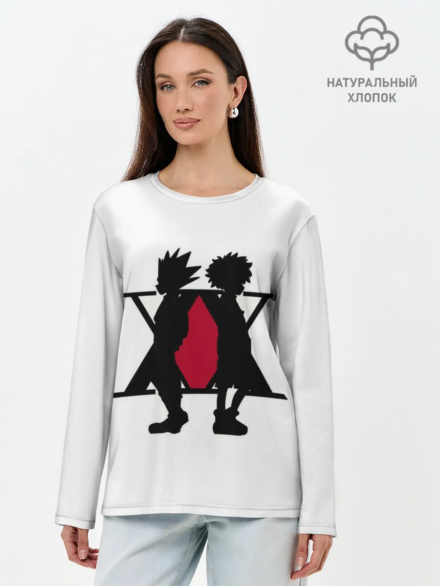 Лонгслив женский. Хлопок / XX Гон Фрикс и Киллуа Золдик