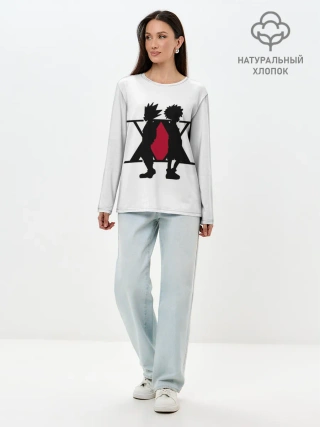 Лонгслив женский. Хлопок / XX Гон Фрикс и Киллуа Золдик