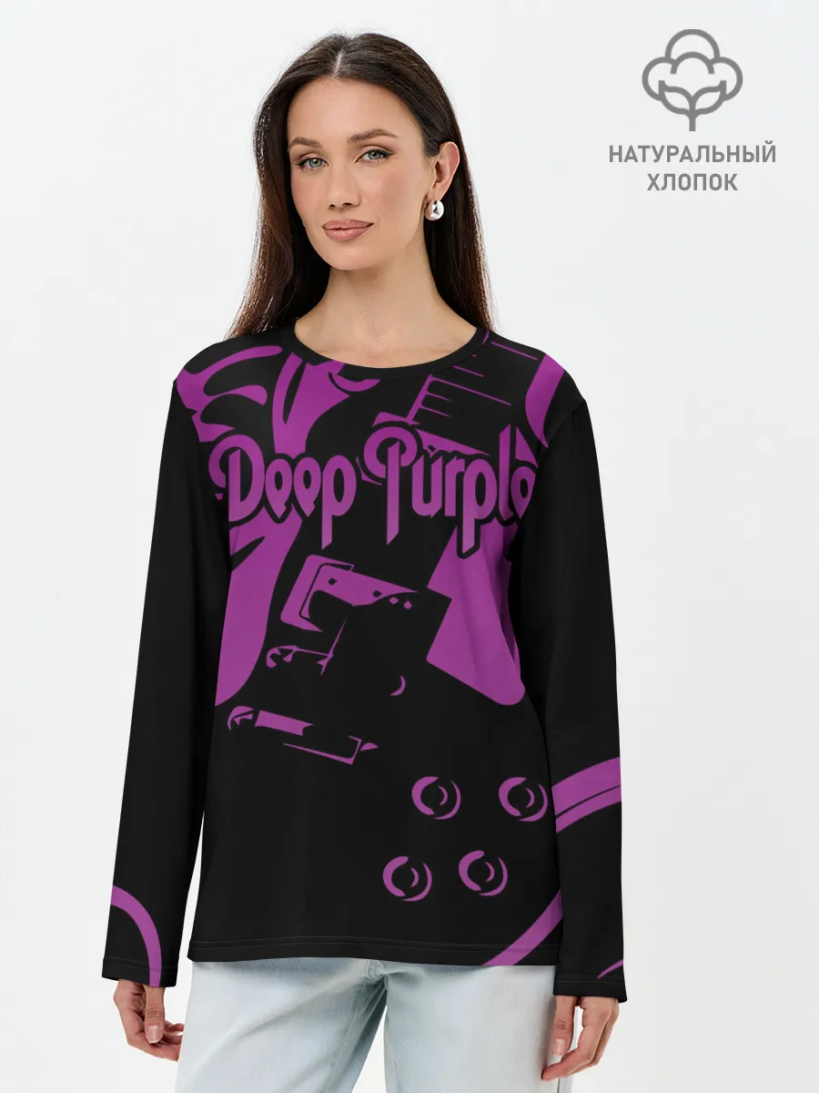 Лонгслив женский. Хлопок / Deep Purple
