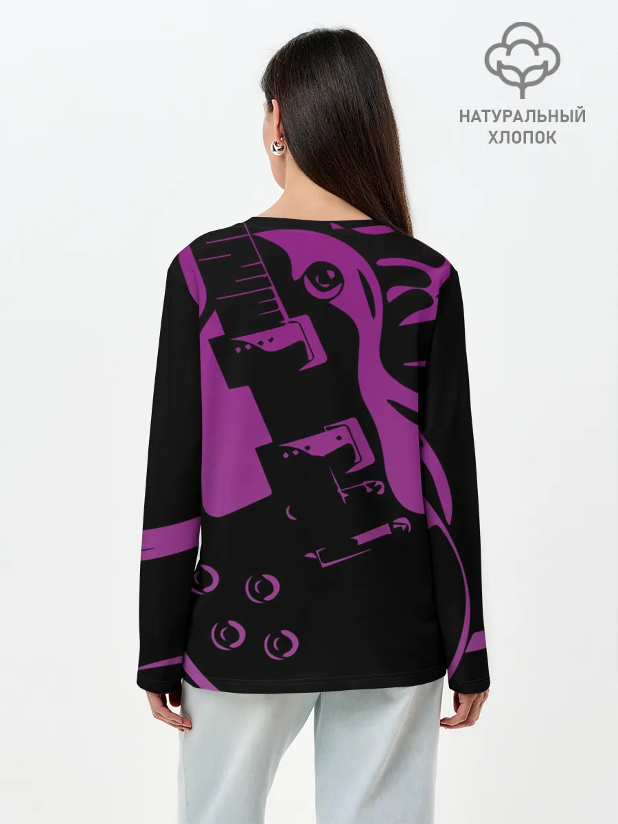 Лонгслив женский. Хлопок / Deep Purple