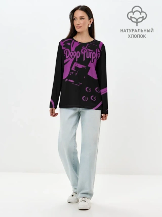 Лонгслив женский. Хлопок / Deep Purple