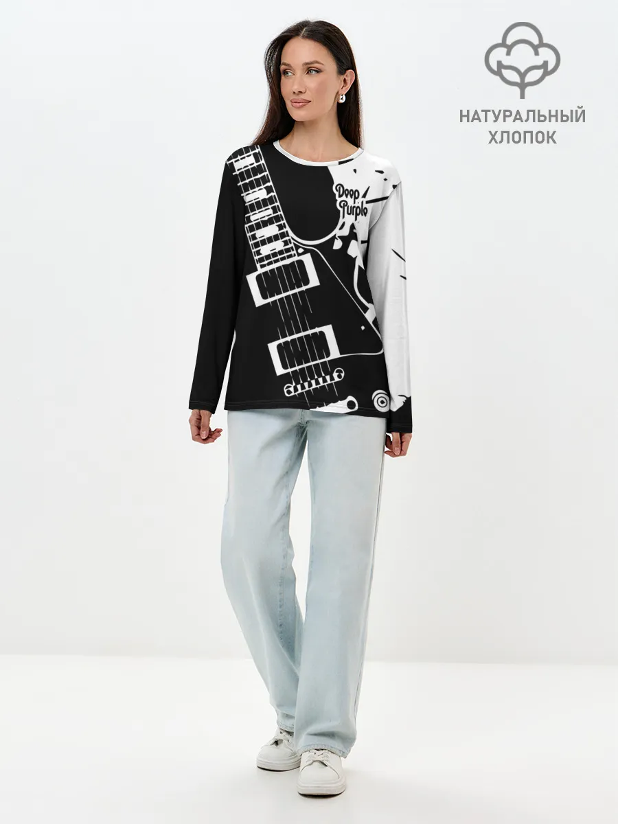 Лонгслив женский. Хлопок / Deep Purple