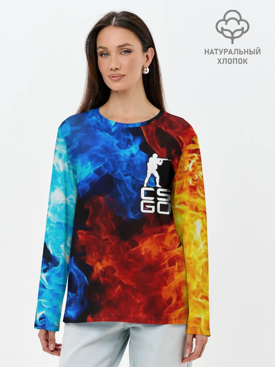Лонгслив женский. Хлопок / COUNTER STRIKE