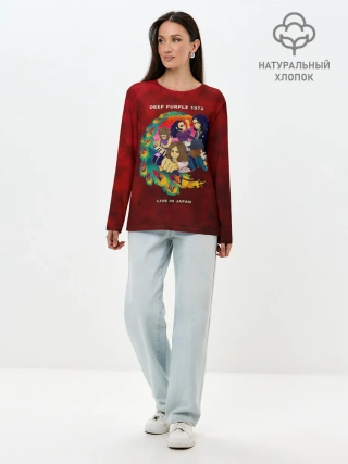 Лонгслив женский. Хлопок / Deep Purple