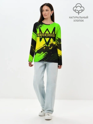 Лонгслив женский. Хлопок / WATCH DOGS