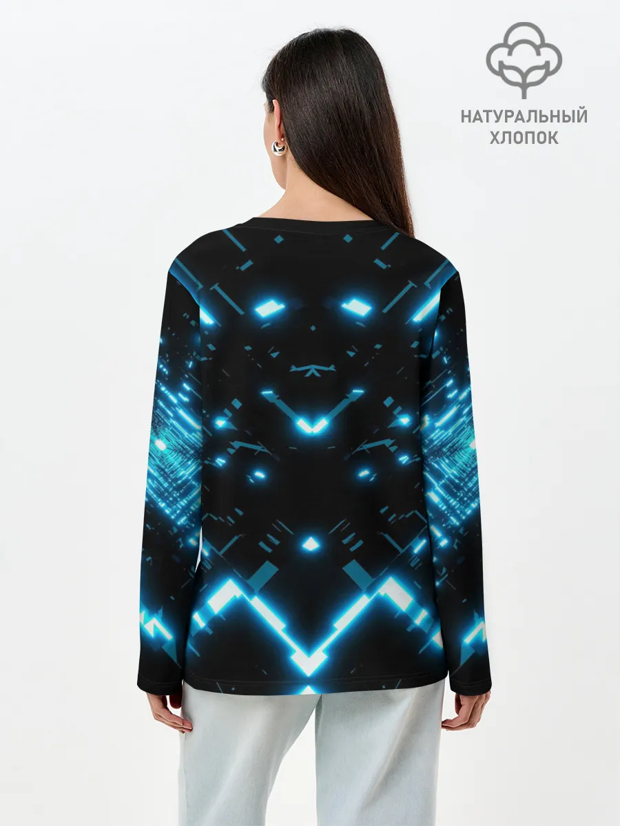 Лонгслив женский. Хлопок / Neon Lights