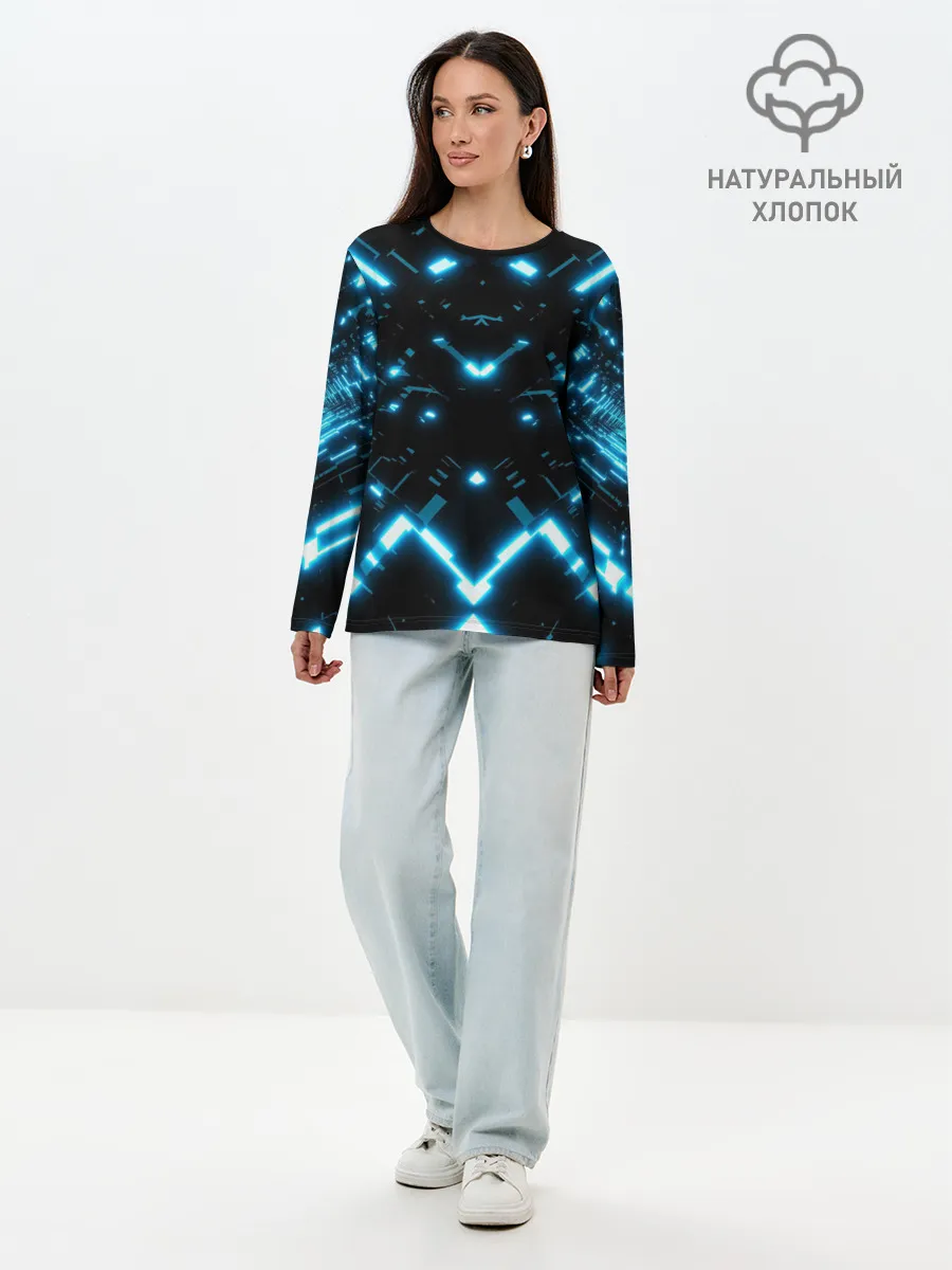 Лонгслив женский. Хлопок / Neon Lights