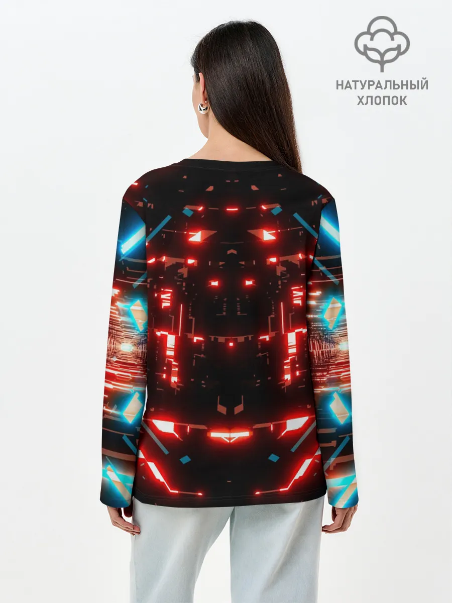 Лонгслив женский. Хлопок / Neon Lights