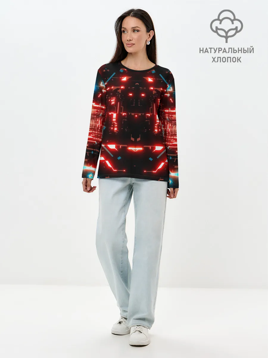 Лонгслив женский. Хлопок / Neon Lights