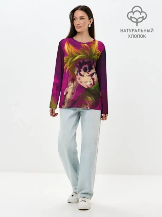 Лонгслив женский. Хлопок / Мелиодас