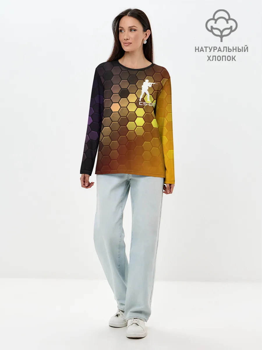 Лонгслив женский. Хлопок / CS GO | КС ГО