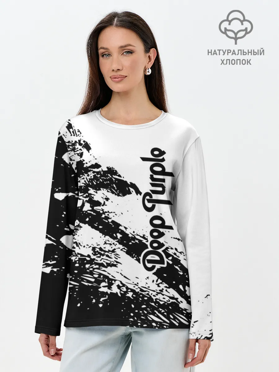 Лонгслив женский. Хлопок / Deep Purple