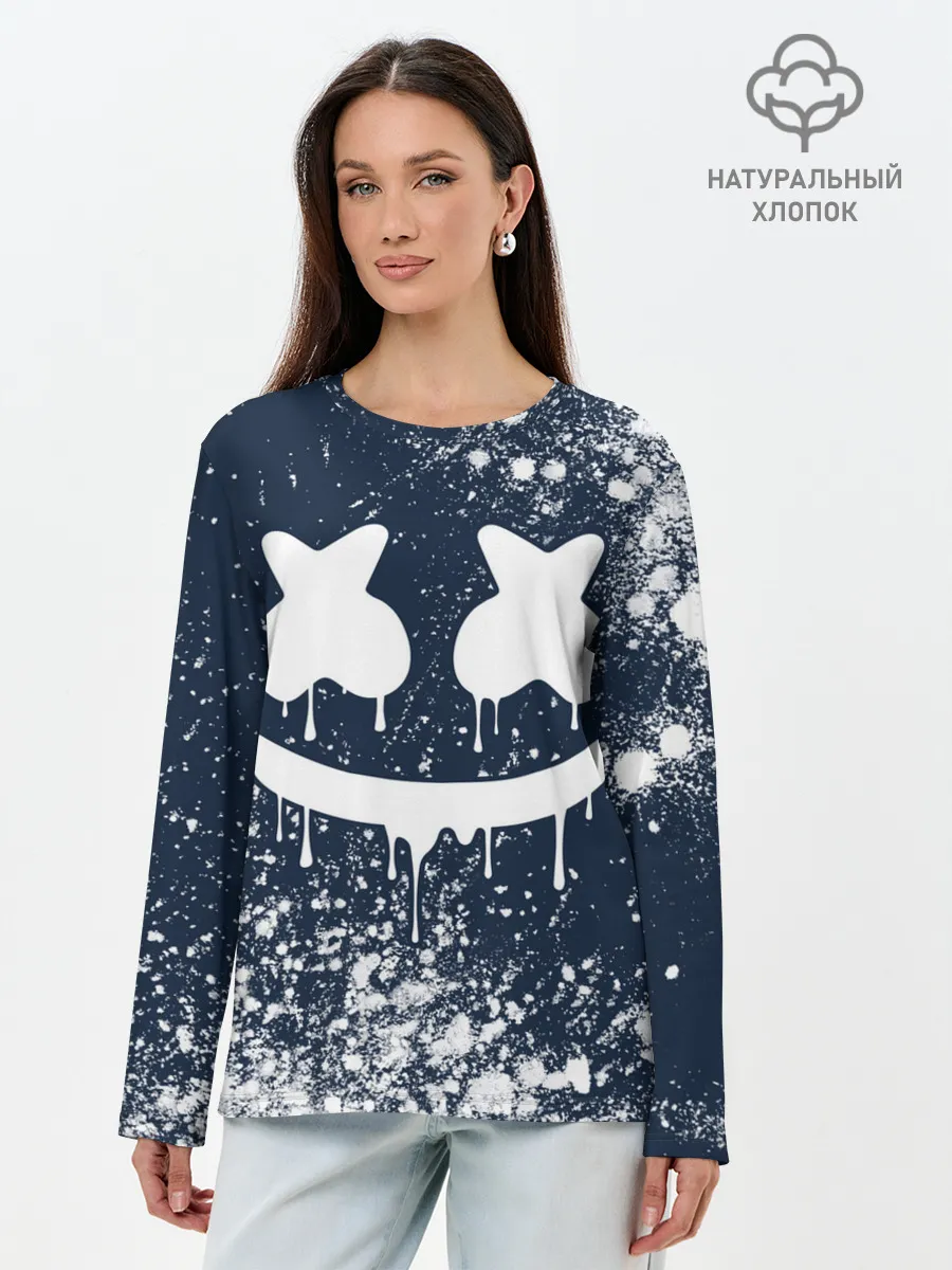 Лонгслив женский. Хлопок / MARSHMELLO / МАРШМЕЛЛОУ