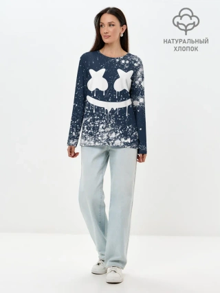 Лонгслив женский. Хлопок / MARSHMELLO / МАРШМЕЛЛОУ