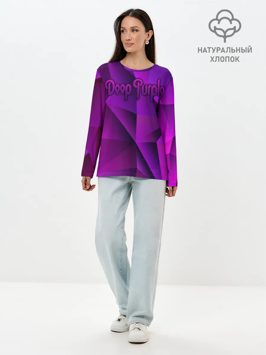 Лонгслив женский. Хлопок / Deep Purple