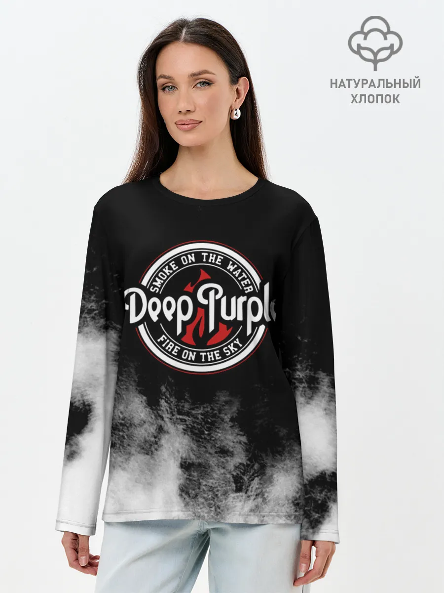 Лонгслив женский. Хлопок / Deep Purple
