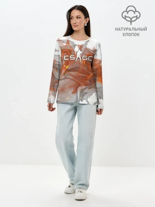 Лонгслив женский. Хлопок / COUNTER STRIKE