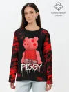 Лонгслив женский. Хлопок / ROBLOX PIGGY - СВИНКА ПИГГИ