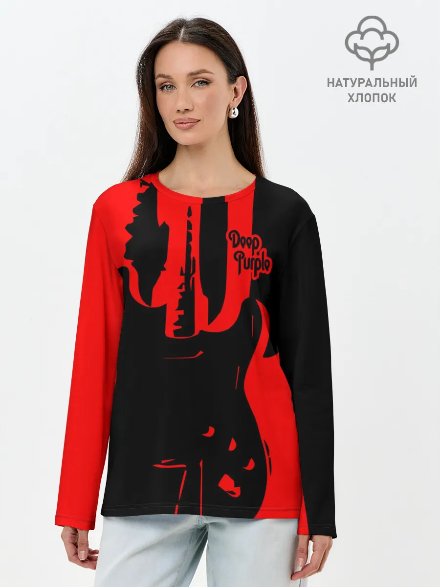 Лонгслив женский. Хлопок / Deep Purple