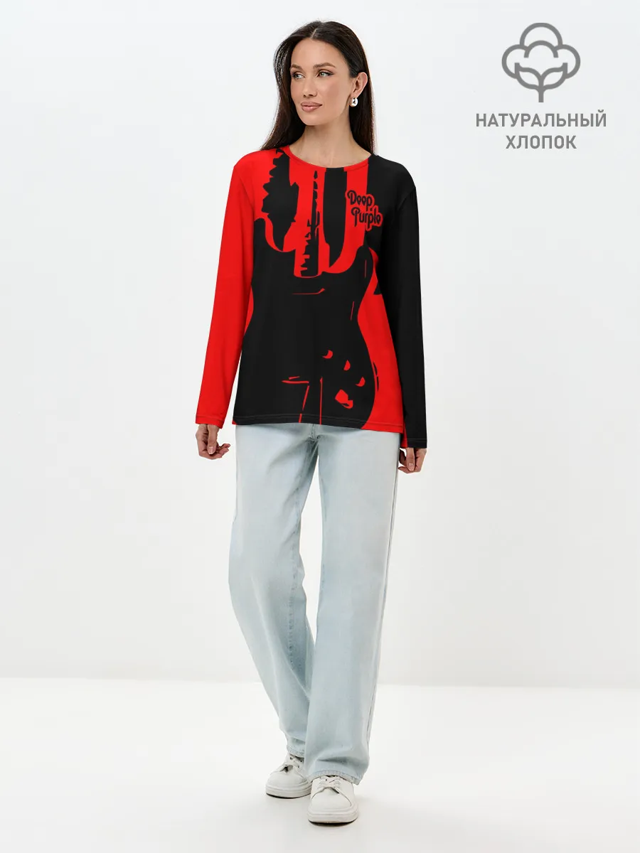 Лонгслив женский. Хлопок / Deep Purple