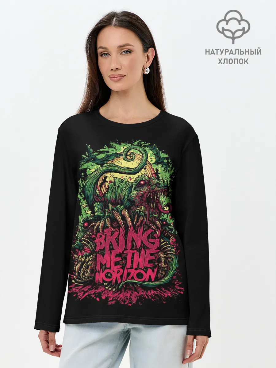 Лонгслив женский. Хлопок / Bring Me The Horizon