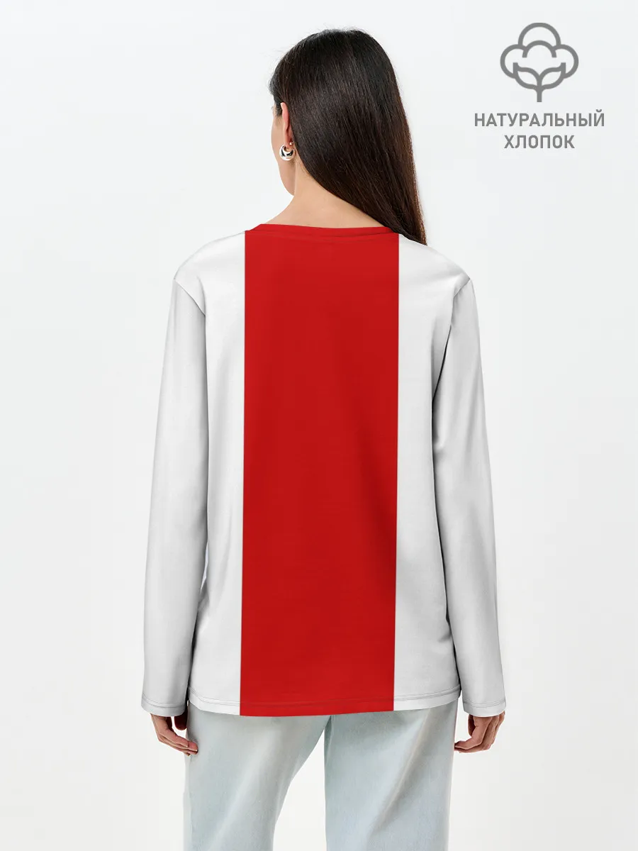 Лонгслив женский. Хлопок / Флаг Беларуси