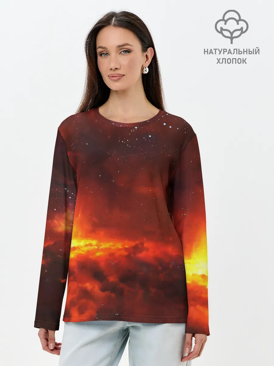 Лонгслив женский. Хлопок / Марс
