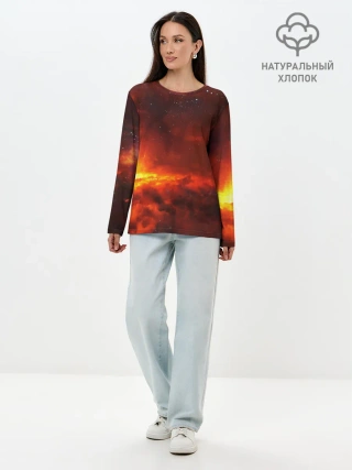 Лонгслив женский. Хлопок / Марс