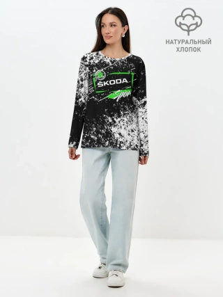 Лонгслив женский. Хлопок / SKODA SPORT