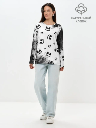 Лонгслив женский. Хлопок / MARSHMELLO / МАРШМЕЛЛОУ