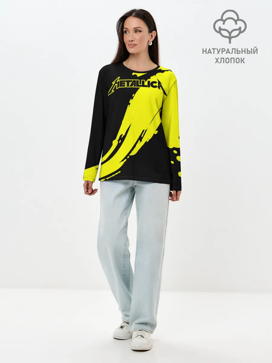 Лонгслив женский. Хлопок / Metallica
