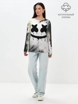 Лонгслив женский. Хлопок / MARSHMELLO / МАРШМЕЛЛОУ