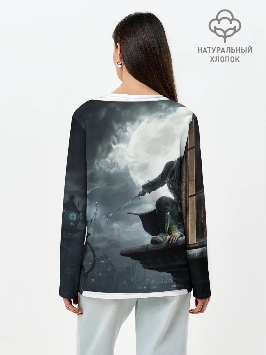 Лонгслив женский. Хлопок / Dishonored