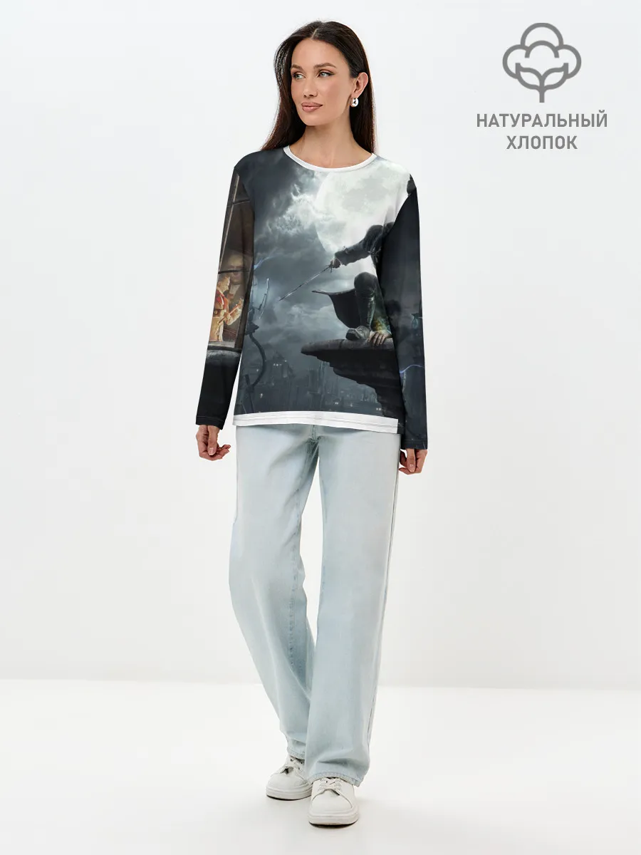 Лонгслив женский. Хлопок / Dishonored