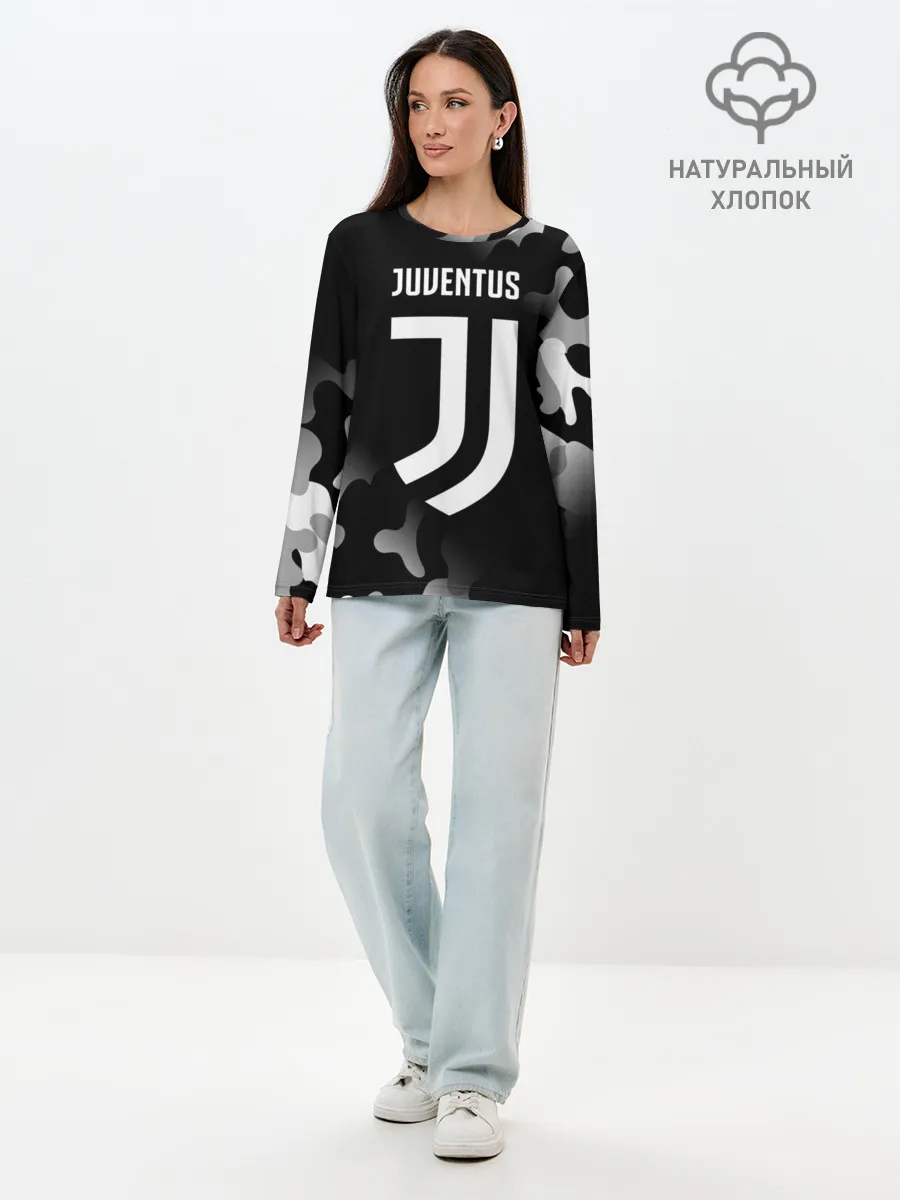 Лонгслив женский. Хлопок / JUVENTUS / ЮВЕНТУС