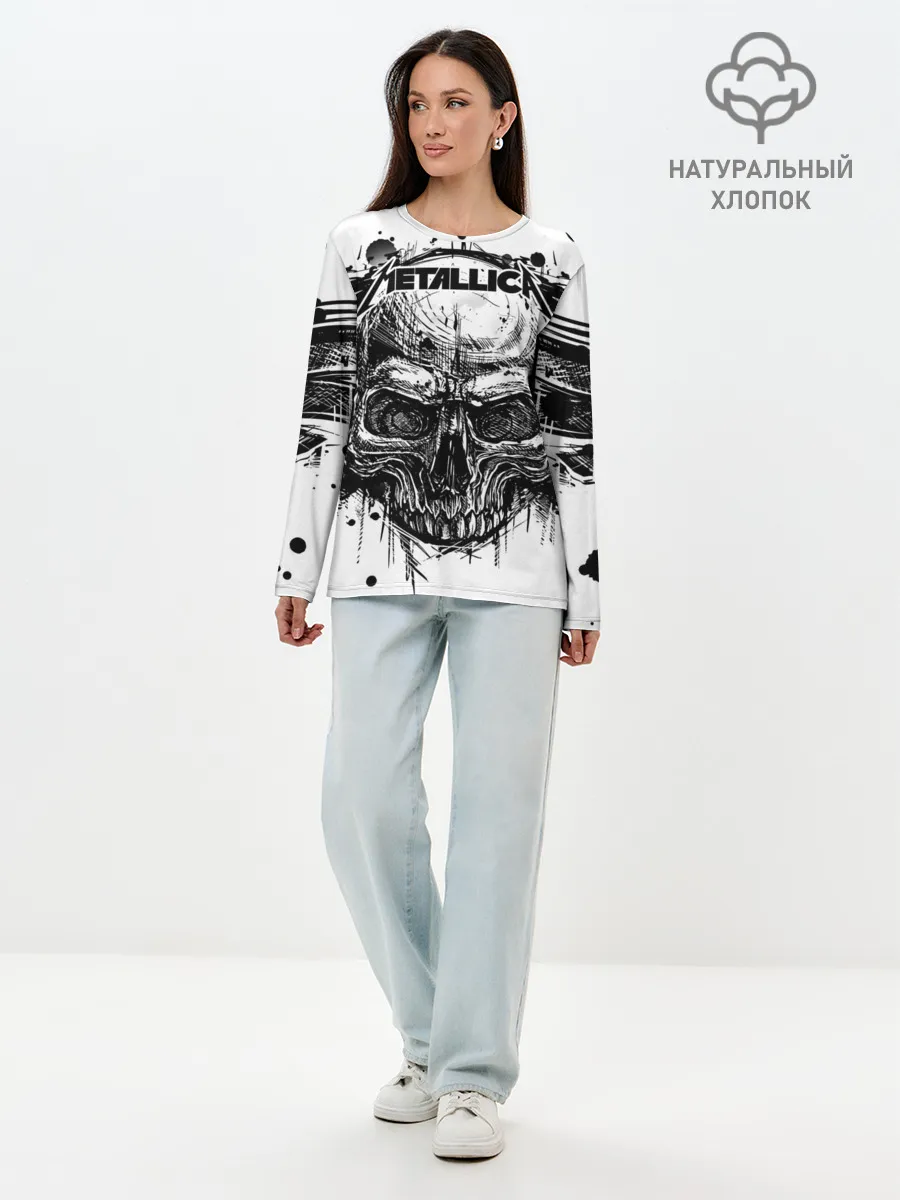 Лонгслив женский. Хлопок / Metallica
