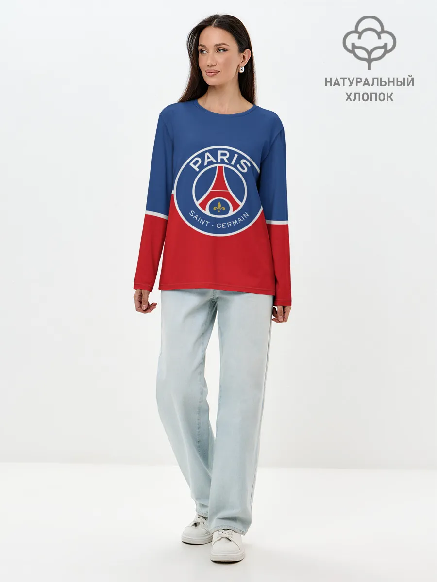 Лонгслив женский. Хлопок / FC PSG