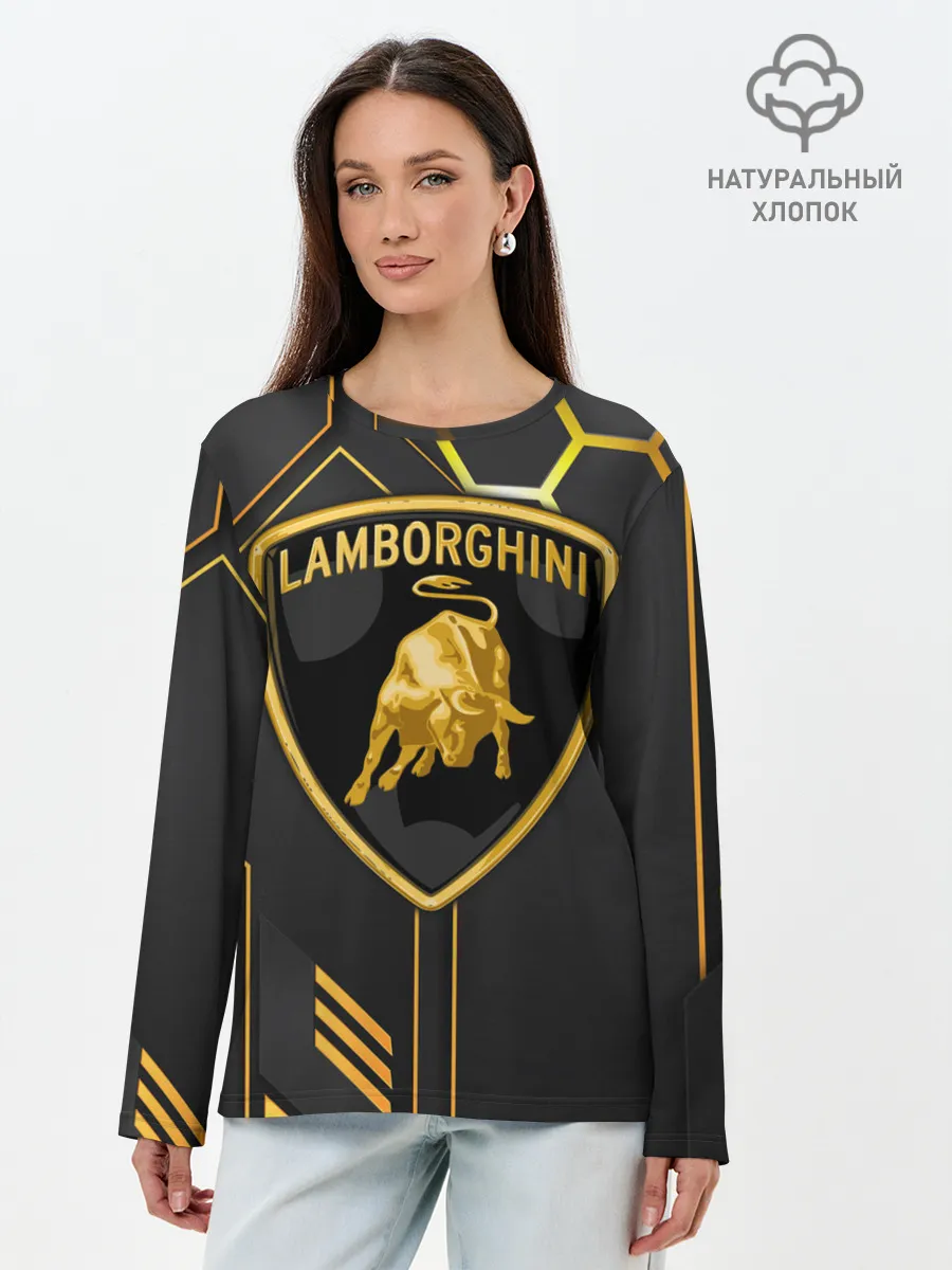 Лонгслив женский. Хлопок / Lamborghini