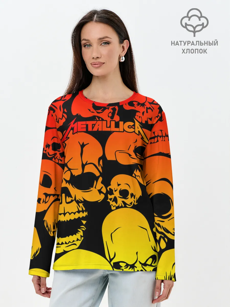 Лонгслив женский. Хлопок / Metallica
