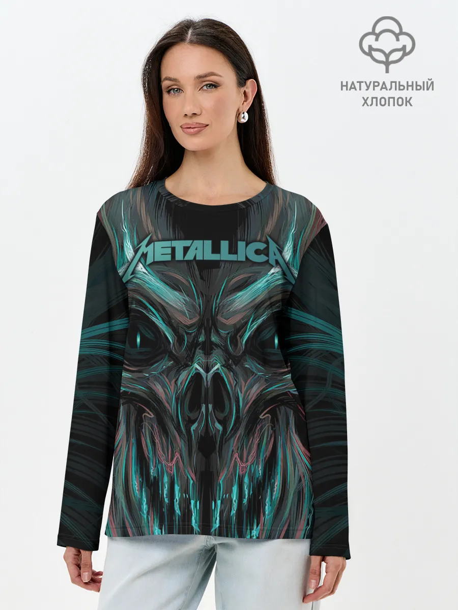 Лонгслив женский. Хлопок / Metallica