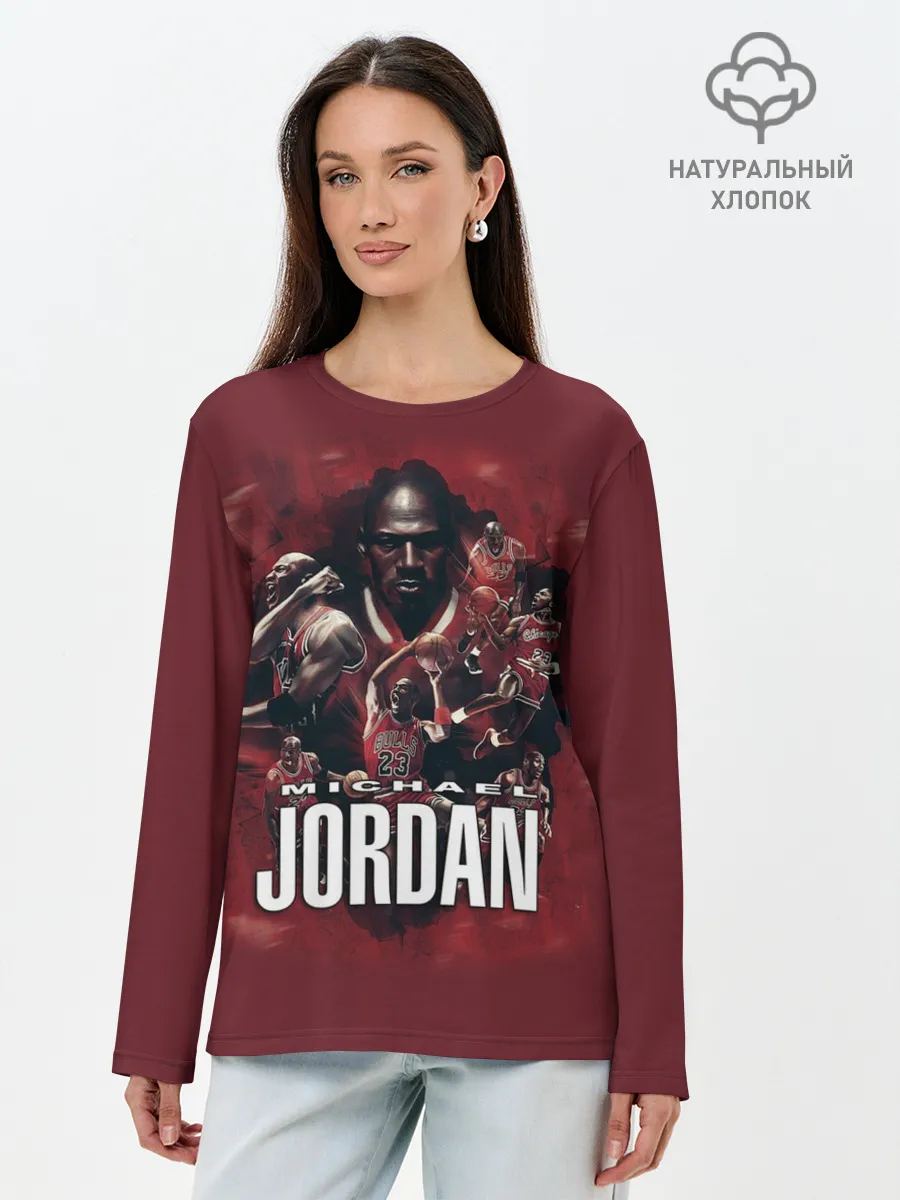 Лонгслив женский. Хлопок / MICHAEL JORDAN