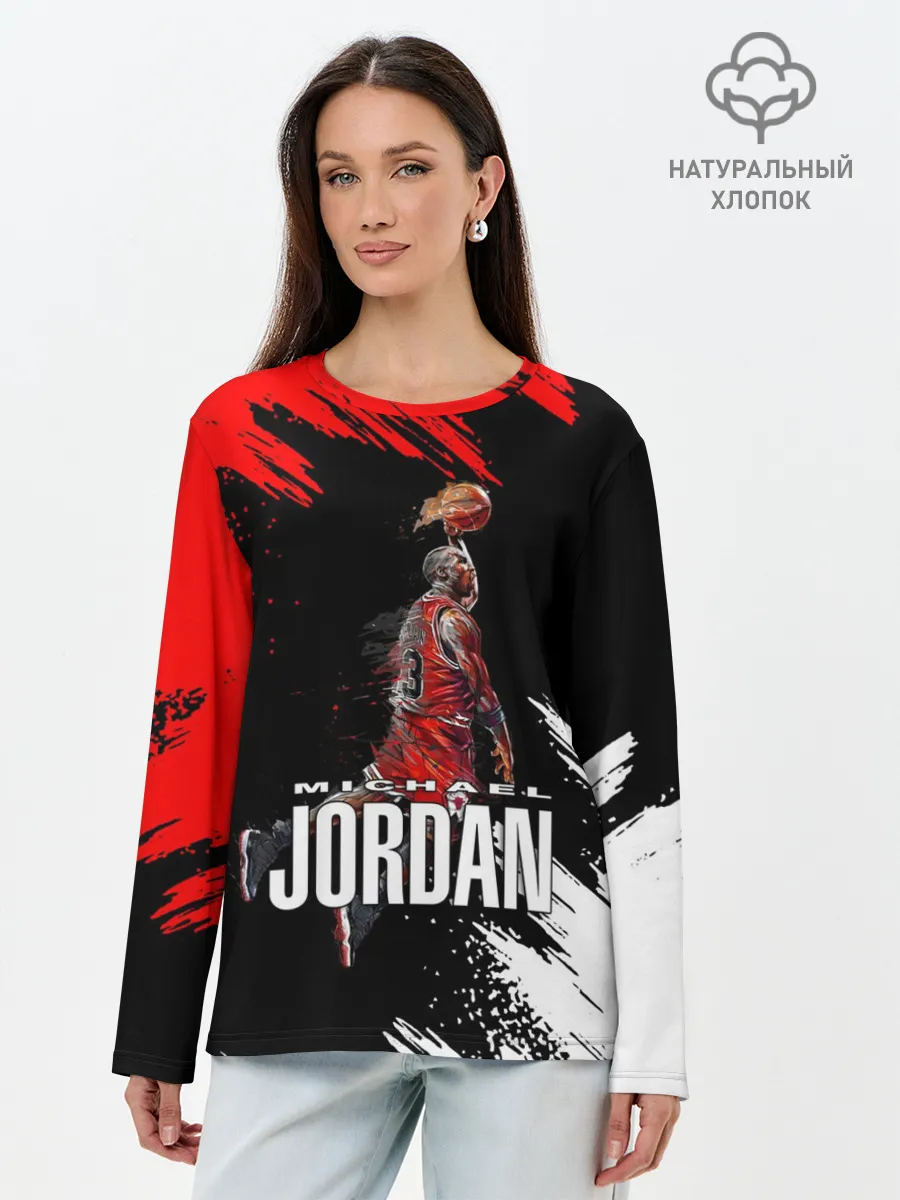Лонгслив женский. Хлопок / MICHAEL JORDAN