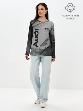 Лонгслив женский. Хлопок / AUDI / АУДИ