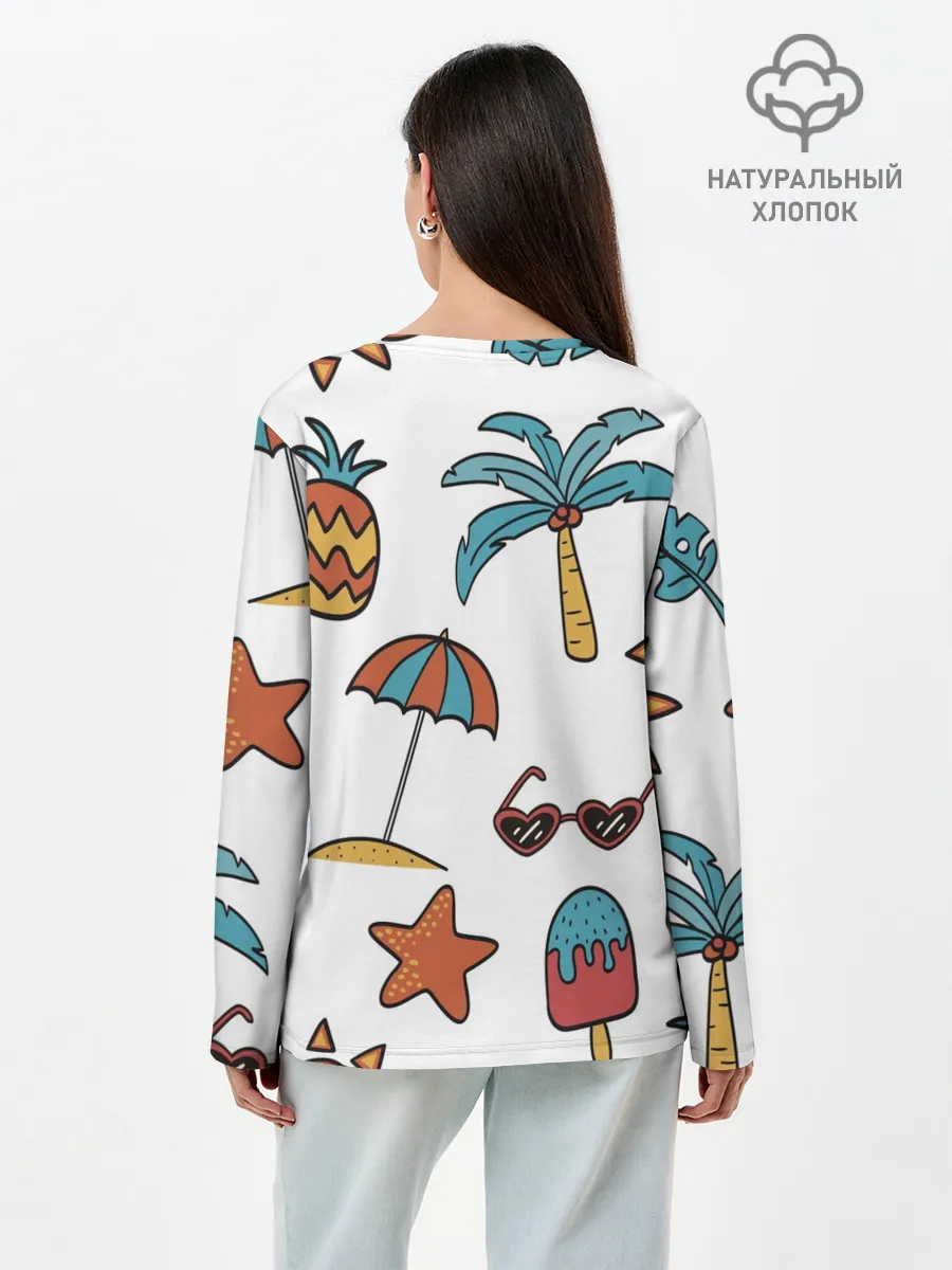 Лонгслив женский. Хлопок / Отпуск