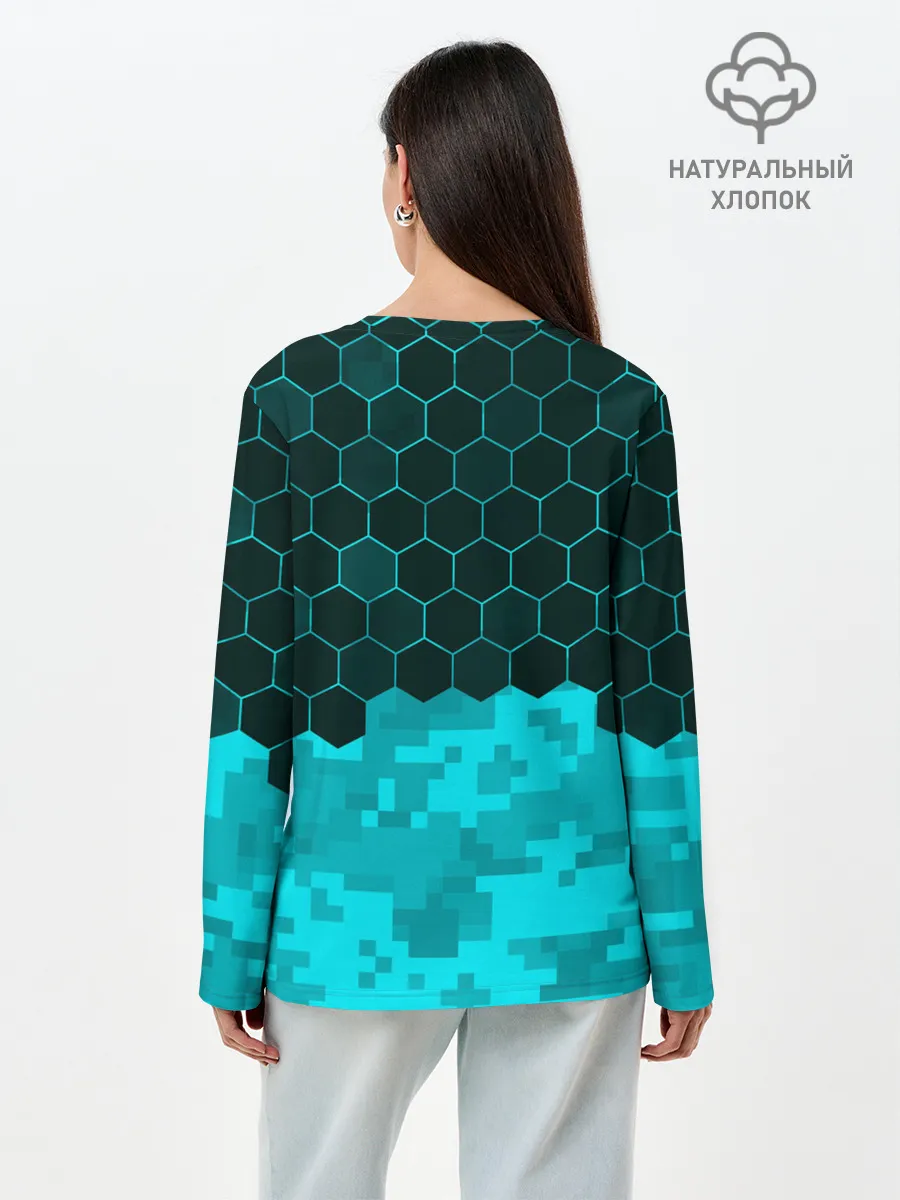 Лонгслив женский. Хлопок / MINECRAFT / МАЙНКРАФТ