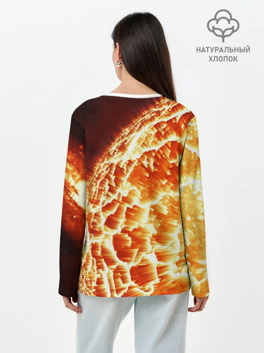 Лонгслив женский. Хлопок / Космический объект