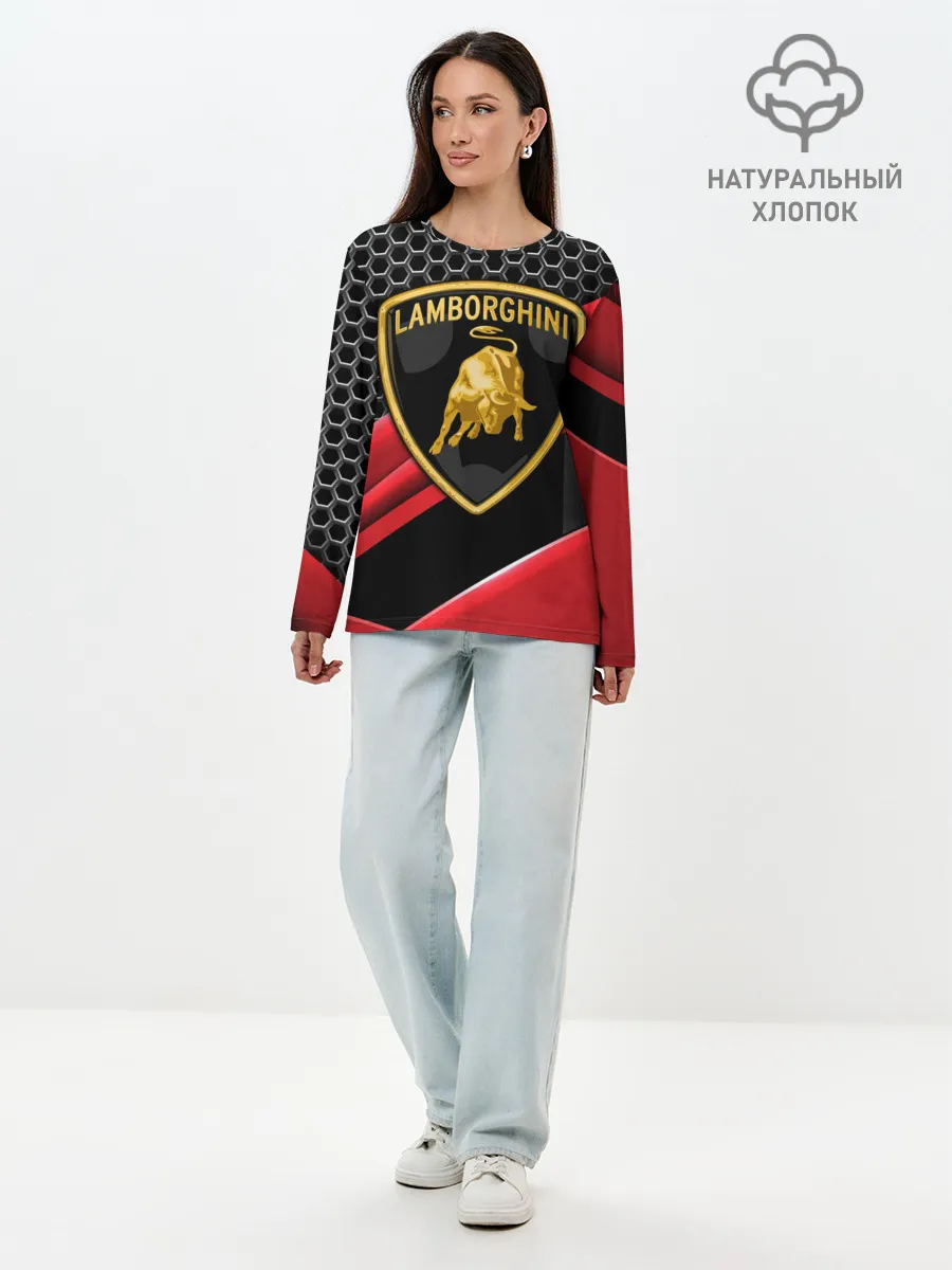 Лонгслив женский. Хлопок / Lamborghini