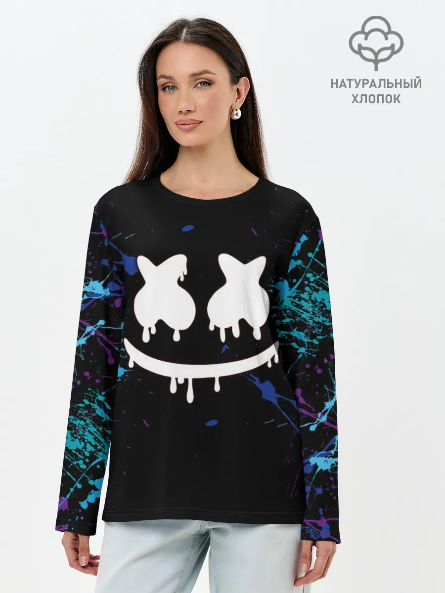 Лонгслив женский. Хлопок / MARSHMELLO