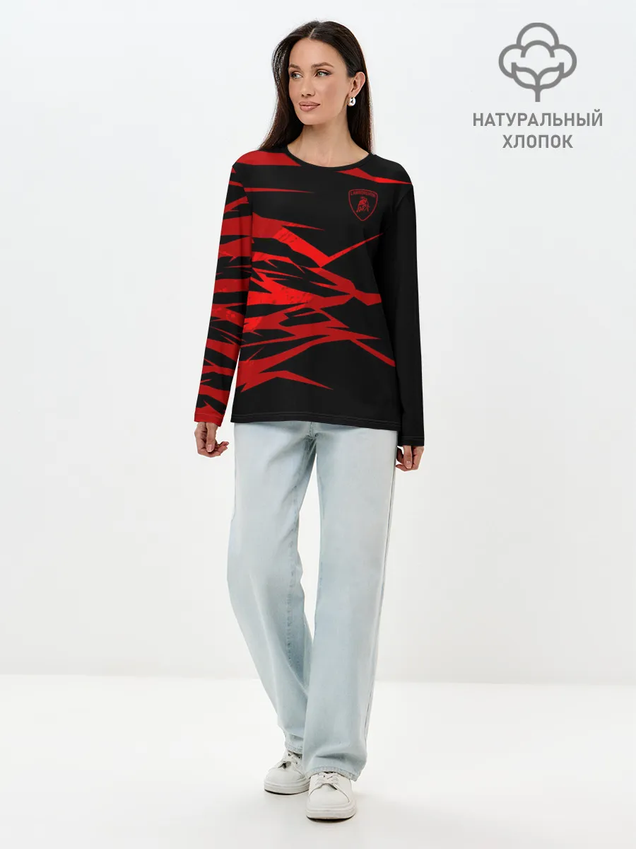 Лонгслив женский. Хлопок / Lamborghini